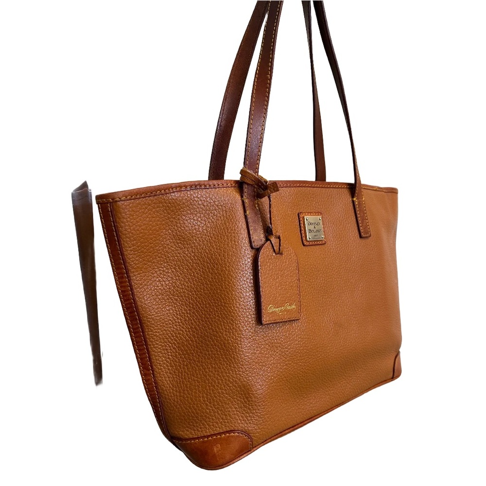 Dooney & Bourke Brown Pebble Leather Tote Charleston Bag Luxe Classic Shopper - Picture 5 of 13